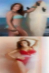 Woman home alone kissing naked